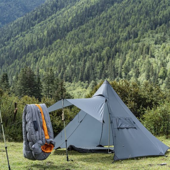 Палатка Pomoly Hussar 20 Solo Tipi Hot Tent, Smoke Blue, изображение 7