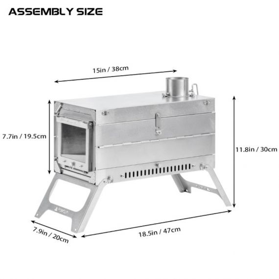 Печь титановая Pomoly Fold X Titanium Wood Stove, изображение 3