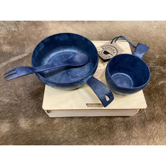 Набор посуды Kupilka Premium Wood Box Small, Blueberry, Цвет: Blueberry, изображение 3 - MyBiggame Набор посуды Kupilka Premium Wood Box Small, Blueberry, Цвет: Blueberry, изображение 3