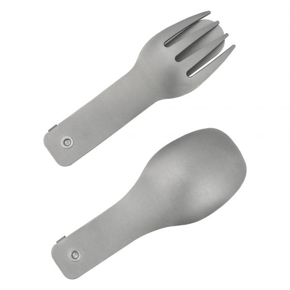 Набор столовых приборов Winnerwell Titanium Folding Fork & Spoon Set, изображение 4