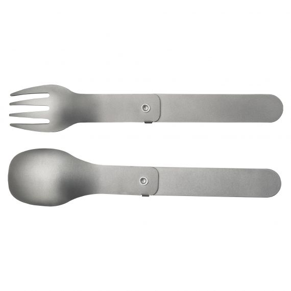 Набор столовых приборов Winnerwell Titanium Folding Fork & Spoon Set, изображение 2