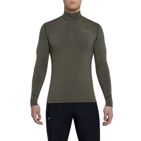 Термофутболка мужская Thermowave Merino Arctic Zipper, Forest Green, Цвет: Forest Green, Размер: 3XL
