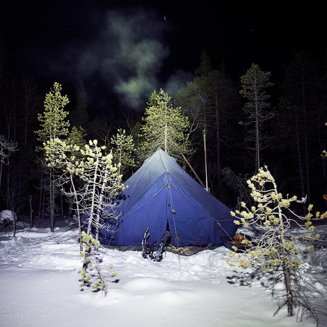 Кемпинговая палатка-шатер с печкой Autentic Middle Bell 3.6, Blue Lagoon для туризма