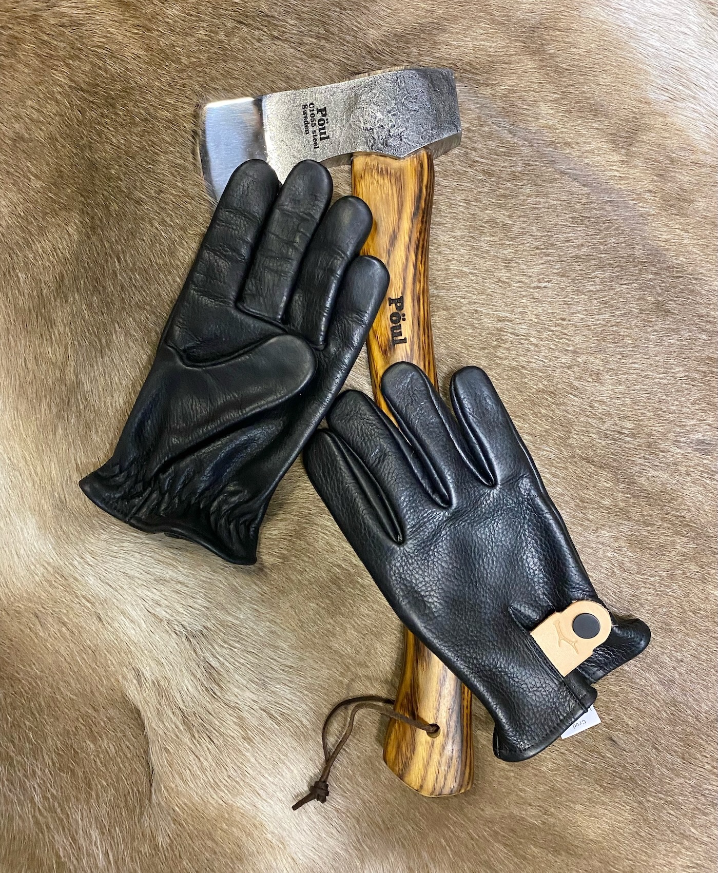 Кожаные перчатки Crud Rider gloves, Black для туризма, бушкрафта, города