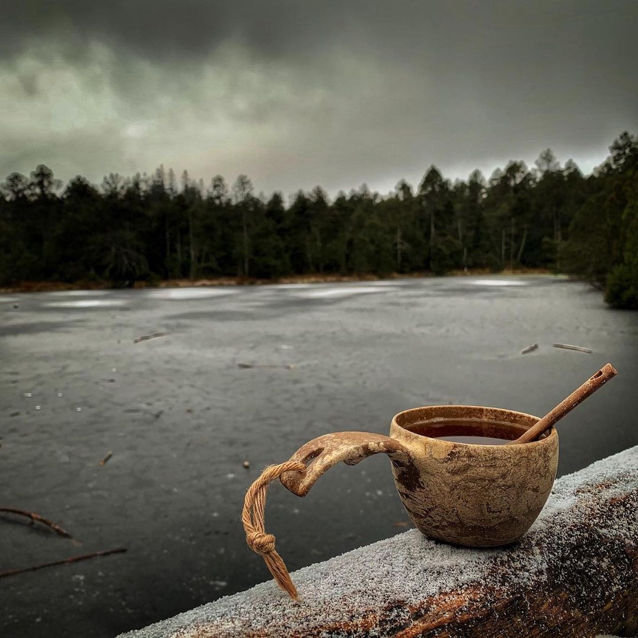 Подарочный набор походная чашка кукса Kupilka 21, Original с чайной ложкой для туриста, охотника, рыбака