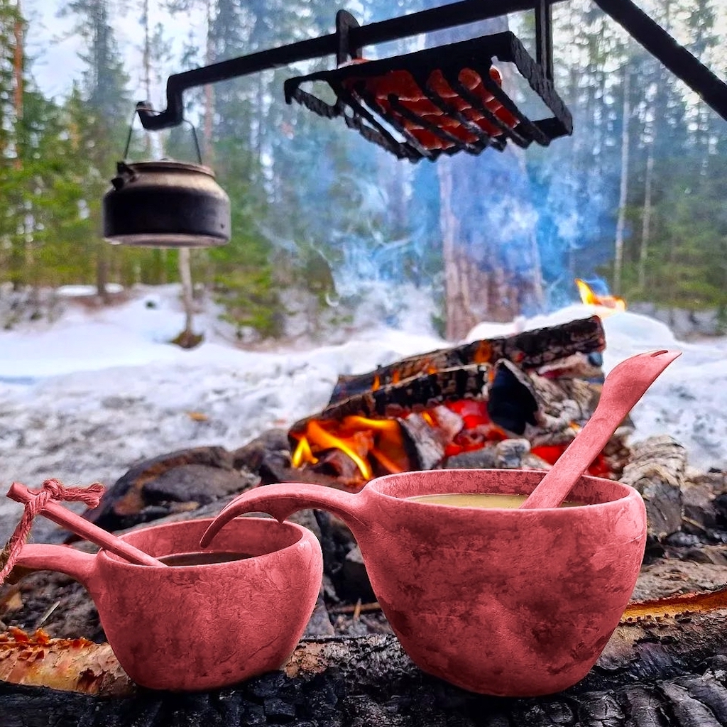 Набор походной посуды Kupilka 37 Spork Set, Cranberry для туризма, путешествия, пикника