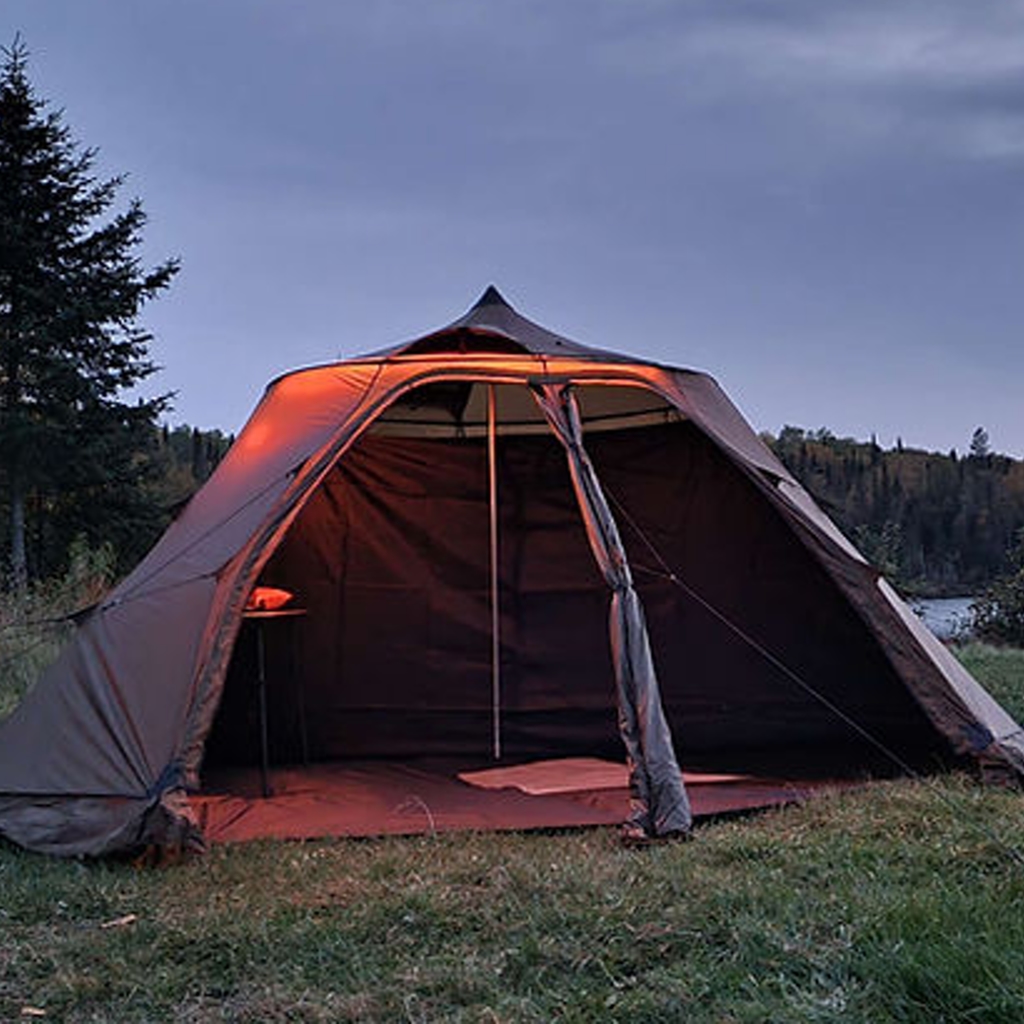 Съемный пол для туристической для палатки Pomoly Circle 6 Wood Stove Tent с огнеупорным сегментом под печь