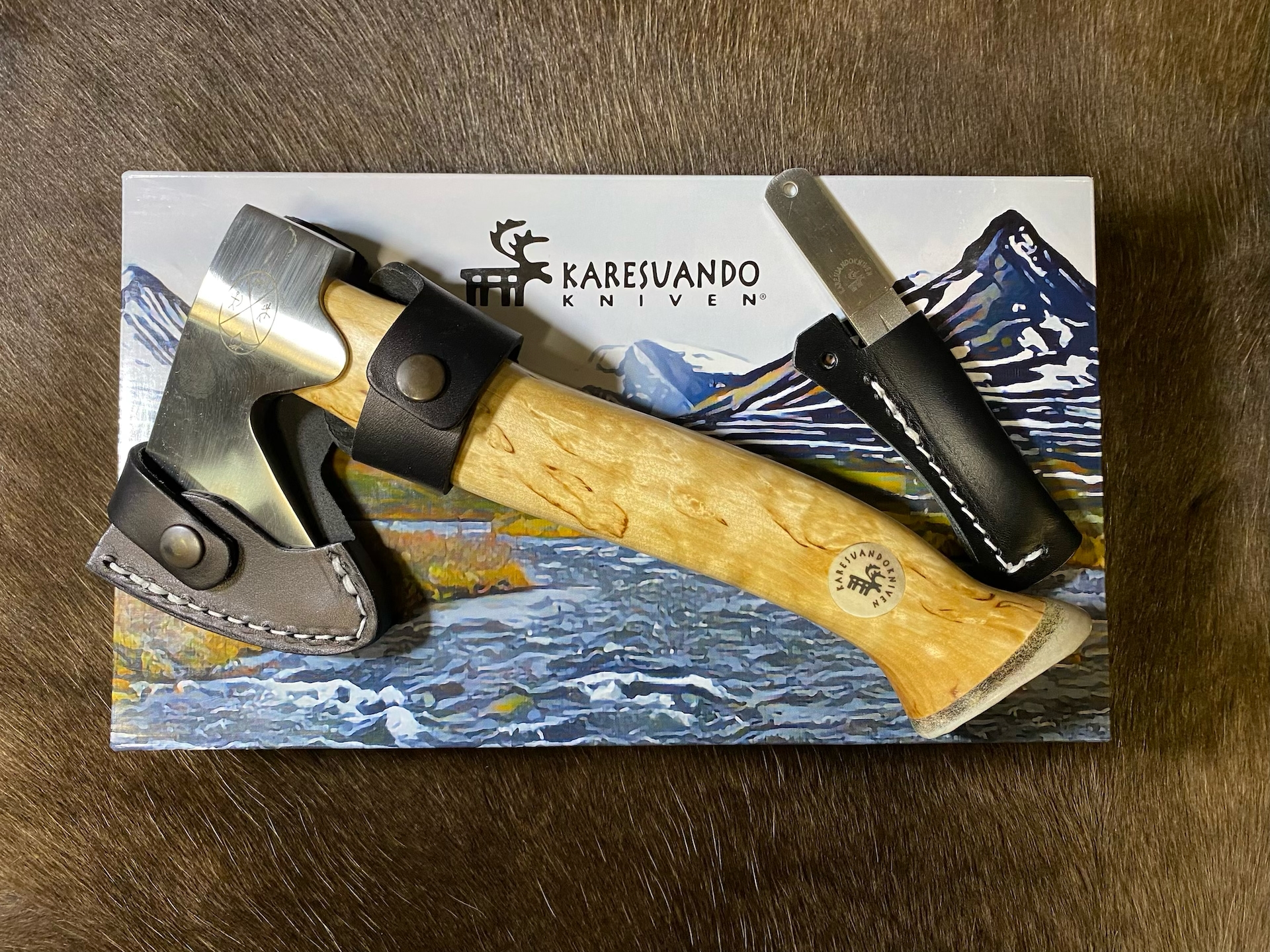 Охотничий топорик Karesuando Hunting Axe Unna Aksu Natur для разделки мяса  и бушкрафта купить в MyBiggame