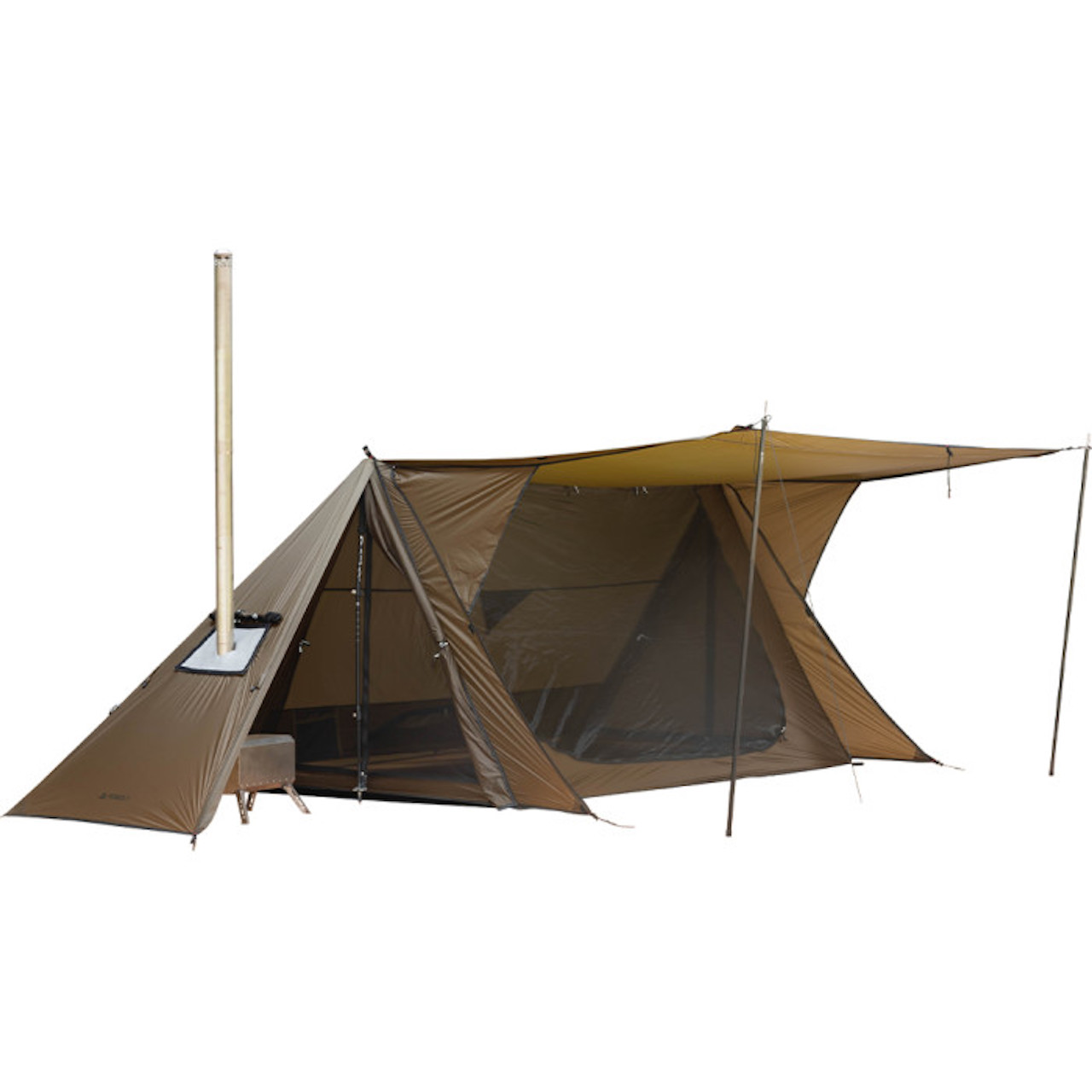 Ультралегкая палатка Pomoly STOVEHUT 20 Ultralight Shelter Hot Tent, Deep  Taupe с печкой для туризма, треккинга, путешествий купить в MyBiggame