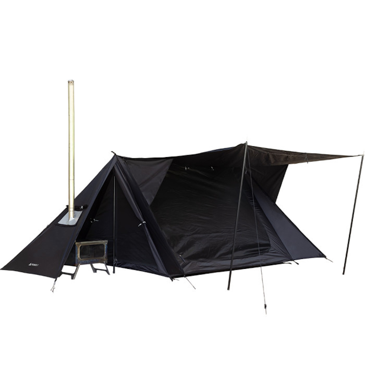 Палатка Pomoly STOVEHUT BLACK Shelter Hot Tent, Black 4 сезона для похода,  бушкрафта, туризма, треккинга купить в MyBiggame
