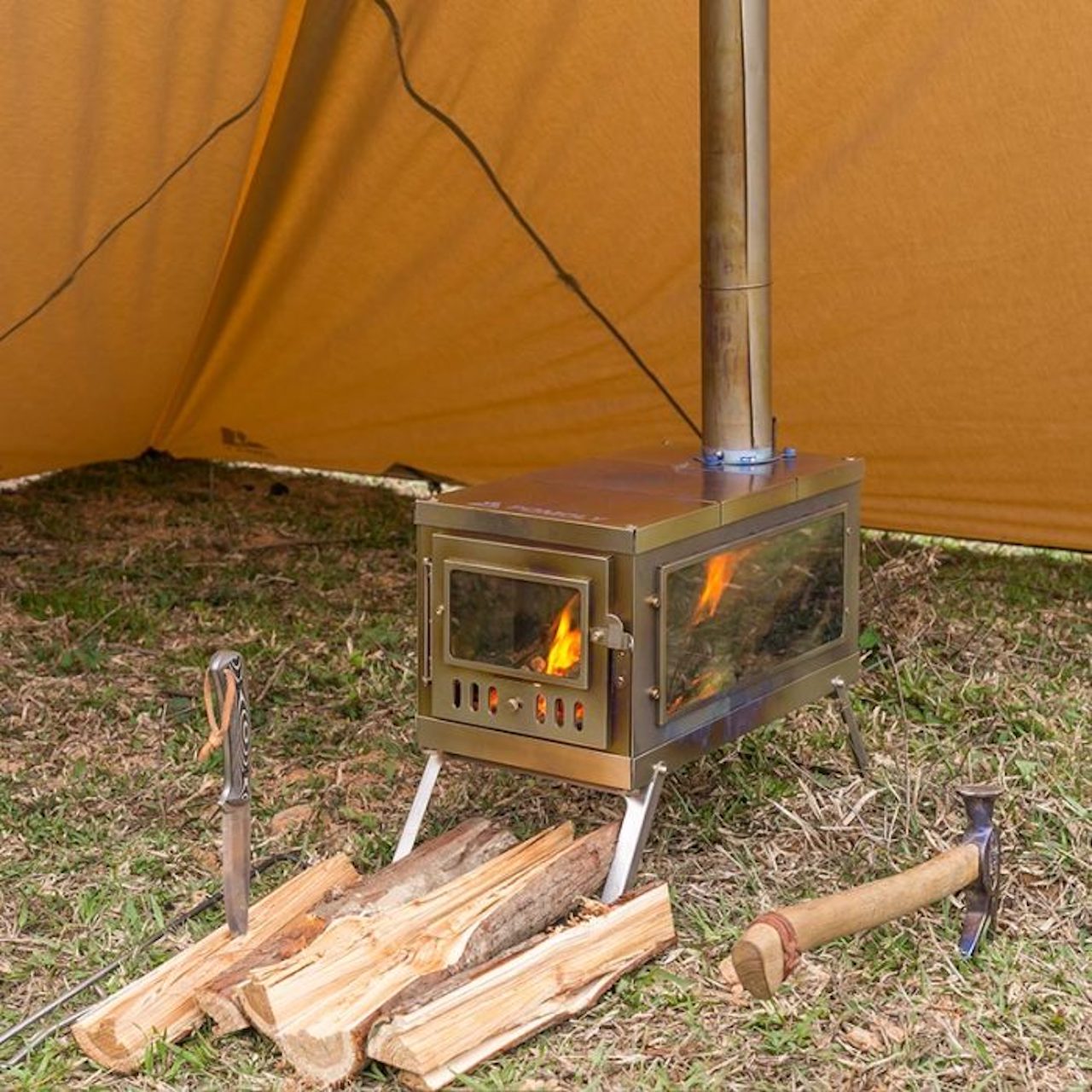 Печь-камин титановая Pomoly Timber 3 Titanium Tent Stove