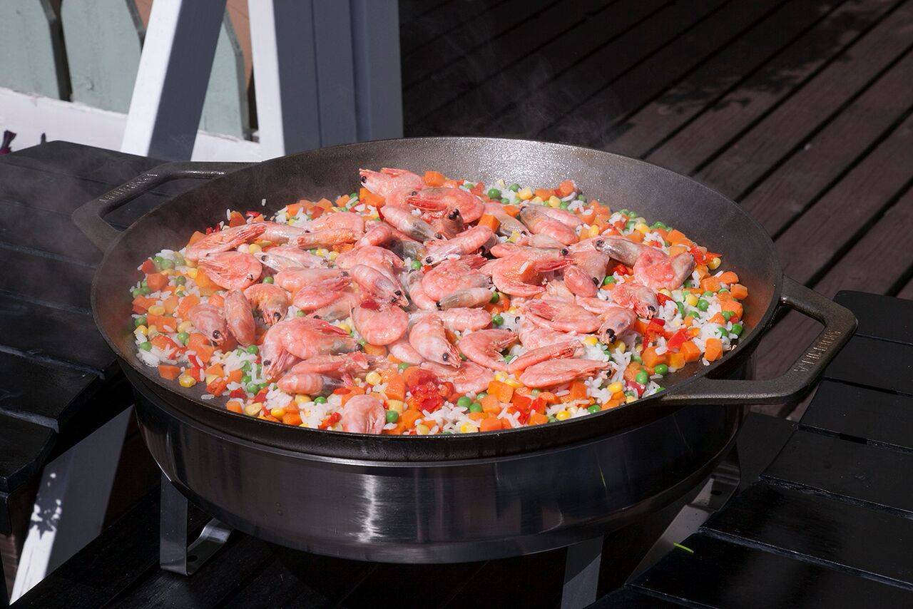 Сковорода чугунная Muurikka Paella 45 см купить в MyBiggame