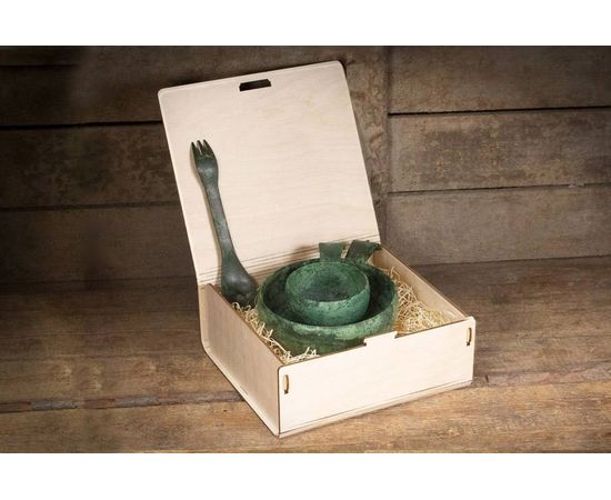 Набор посуды Kupilka Premium Wood Box Small, Conifer, Цвет: Conifer